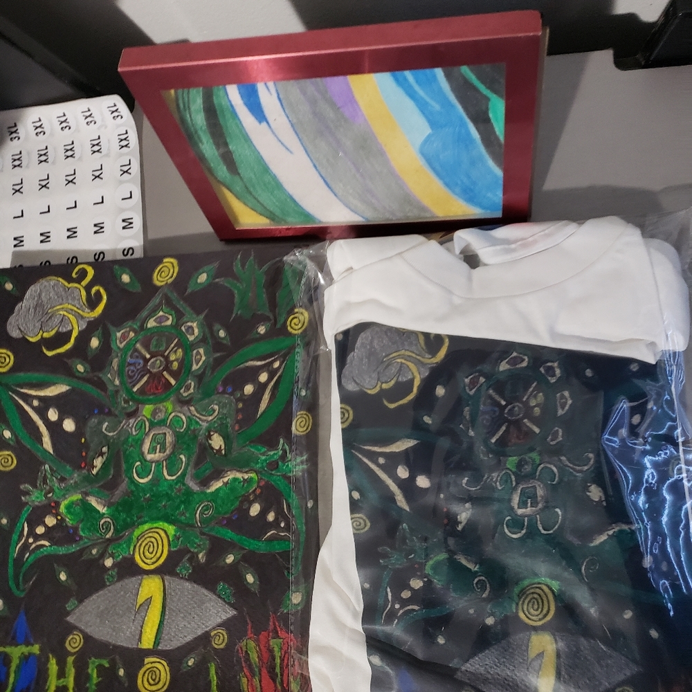 The Green Charka Buddha Graphic Design T-Shirt